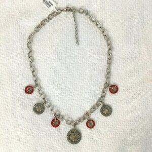 GemsTV Sterling Silver 925 Statement Necklace NEW